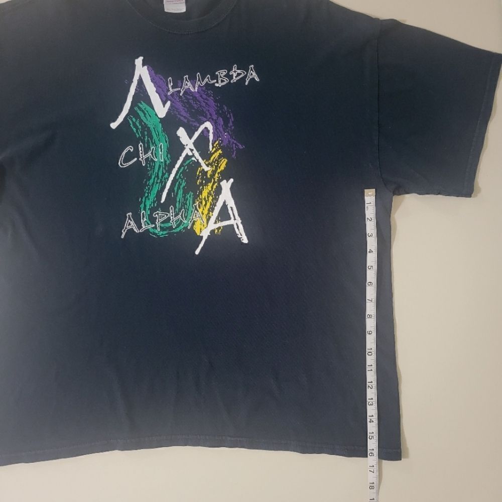 Gildan Men's Black Lambda Chi Alpha Crew Short Sleeve Graphic Front Tee - Picture 5 of 11
